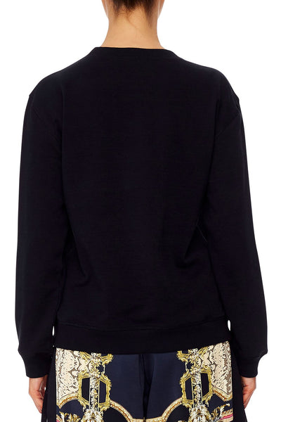 Round Neck Sweater- Midnight Meeting