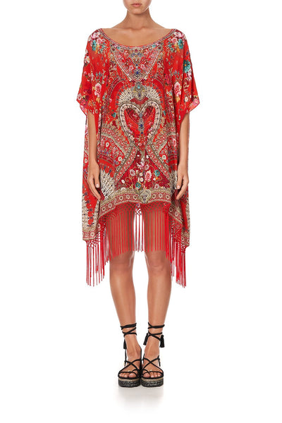 Short Round Neck Kaftan- Cameos Can Can