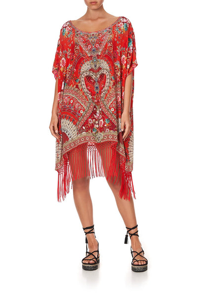 Short Round Neck Kaftan- Cameos Can Can