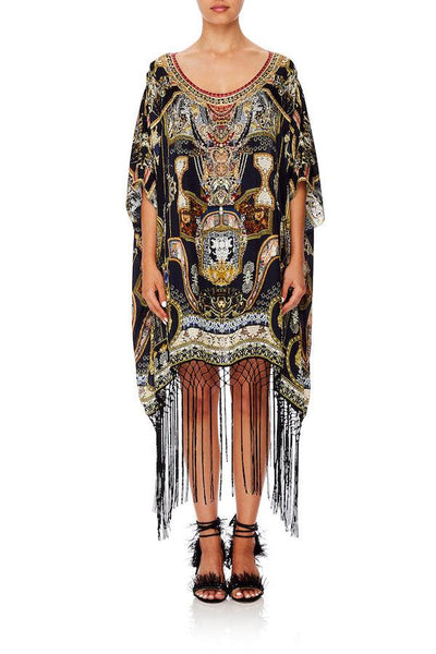 Short Round Neck Kaftan- Midnight Meeting