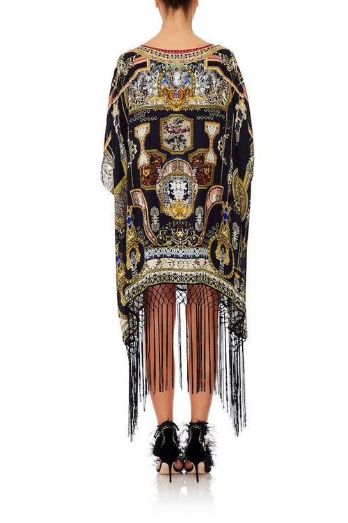 Short Round Neck Kaftan- Midnight Meeting