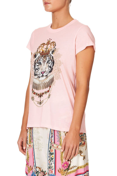 Slim Fit Round Neck T-Shirt- Party In The Palace