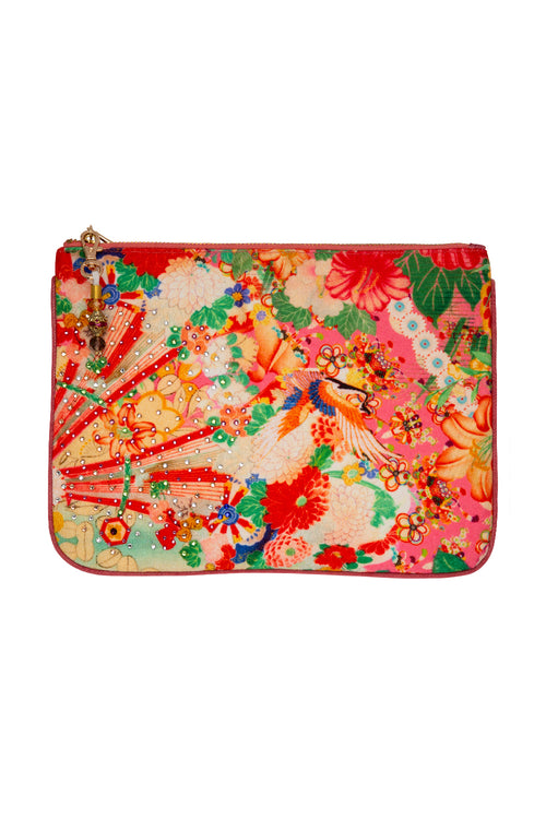 Small Canvas Clucth- Kimono Kisses
