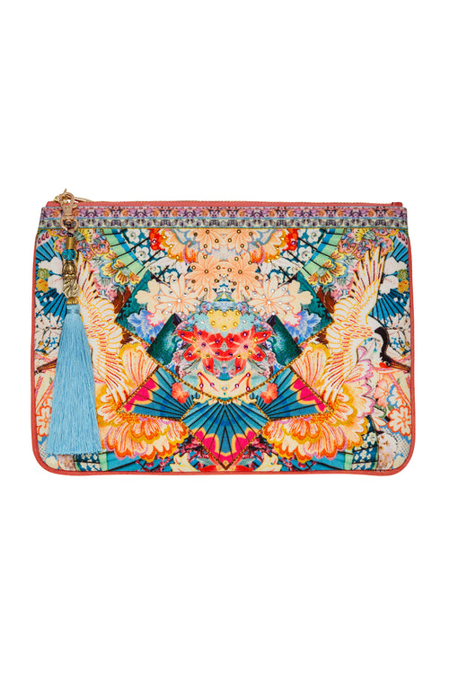 Small Canvas Clutch- Miso In Love