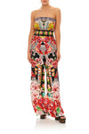 Strapless Jumpsuit W/ Belt- Painted Land