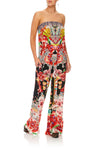 Strapless Jumpsuit W/ Belt- Painted Land