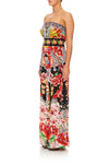 Strapless Jumpsuit W/ Belt- Painted Land