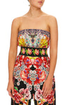 Strapless Jumpsuit W/ Belt- Painted Land