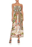 Tie Waist Strapless Jumpsuit- Fair Verona