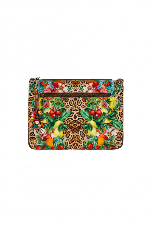 Small Canvas Clutch- Cool Cat