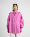 LS OVERSIZED SHIRT-FUCSHIA