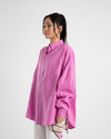 LS OVERSIZED SHIRT-FUCSHIA