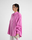 LS OVERSIZED SHIRT-FUCSHIA