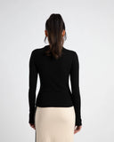 LS CUT OUT TOP - BLACK