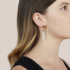 Dawns Exhale Drop Earring- Clear Quartz/Gold