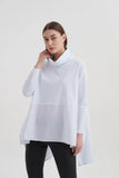Cowl Neck Ava Top- White
