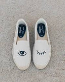 Wink Embroidery Smoking Slipper