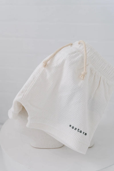 Corduroy Short- Off White