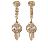 Eastern Dream Grand Earring- White Howlite/ Shiny Gold