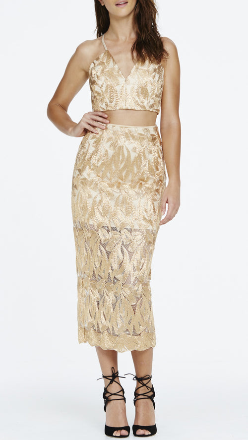 Electric Dreams Skirt- Gold