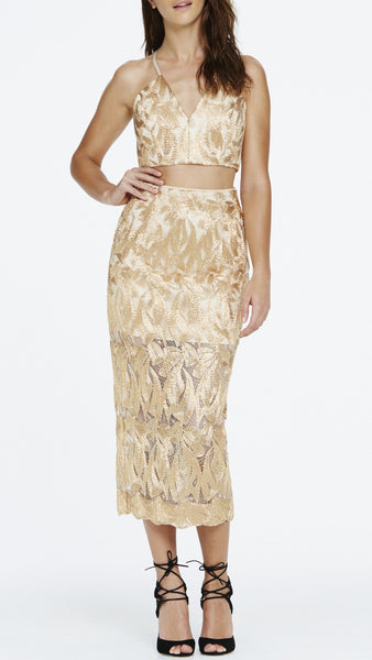 Electric Dreams Skirt- Gold