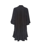Frill Bell Dress- Black