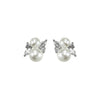 Orchids Silk Pearl Stud Earrings