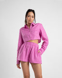 LINEN SHORT- FUCHSIA