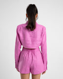 LINEN SHORT- FUCHSIA