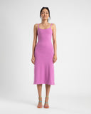 MIDI A LINE DRESS- FUCHSIA