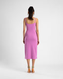 MIDI A LINE DRESS- FUCHSIA