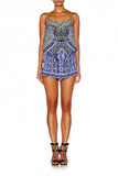 Shoestring Strap Playsuit- Under The Medina Moon