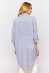 Overshirt in royal stripe voile
