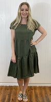 Flora Dress- Khaki