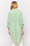 Overshirt in green stripe voile