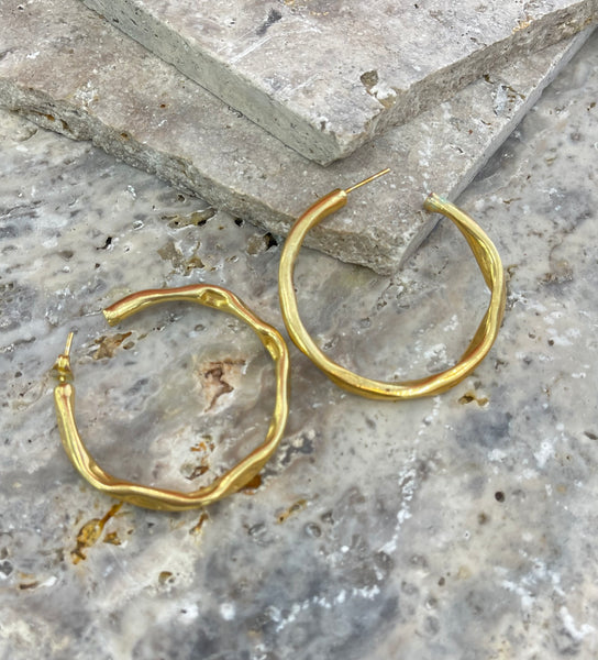 Venn Hoop Earrings - Gold