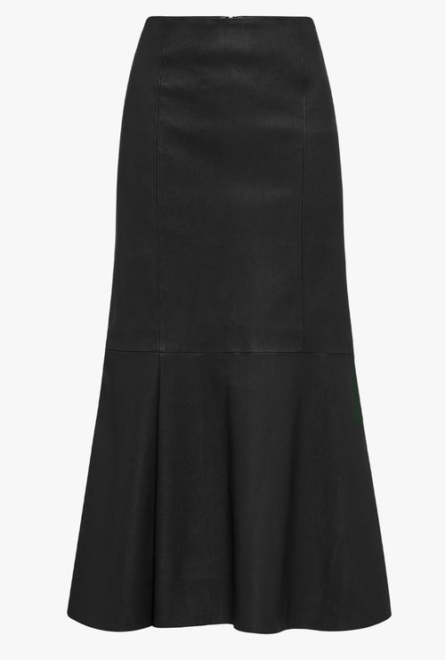 Pure Iconic Stretch Leather Midi Skirt