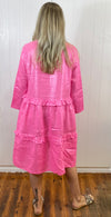 Toffee Dress- Flamingo Lurex