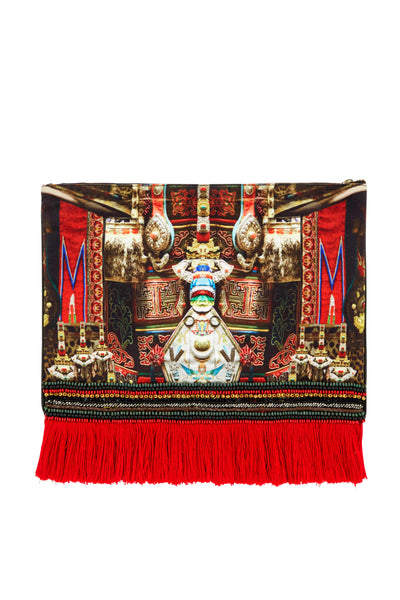 Large Canvas Clutch- In A Dalai Daze