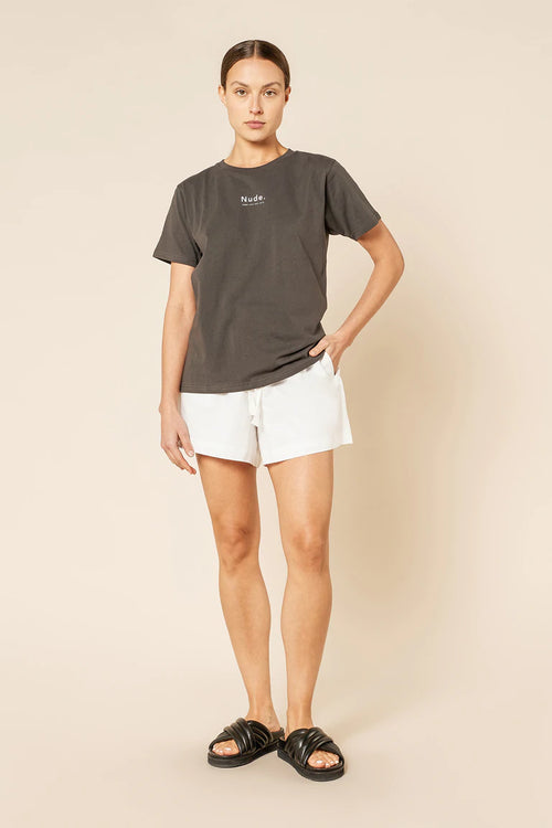 Nude. Organic Heritage Tee-Coal