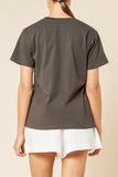 Nude. Organic Heritage Tee-Coal