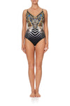 V Neck Underwire One Piece- Lost Paradise