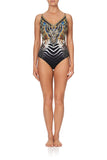 V Neck Underwire One Piece- Lost Paradise