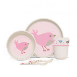 Bamboo Meal Set W/ Cutlery- Chirpy Bird