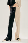 Bias Cut Pants Hazelnut/Black