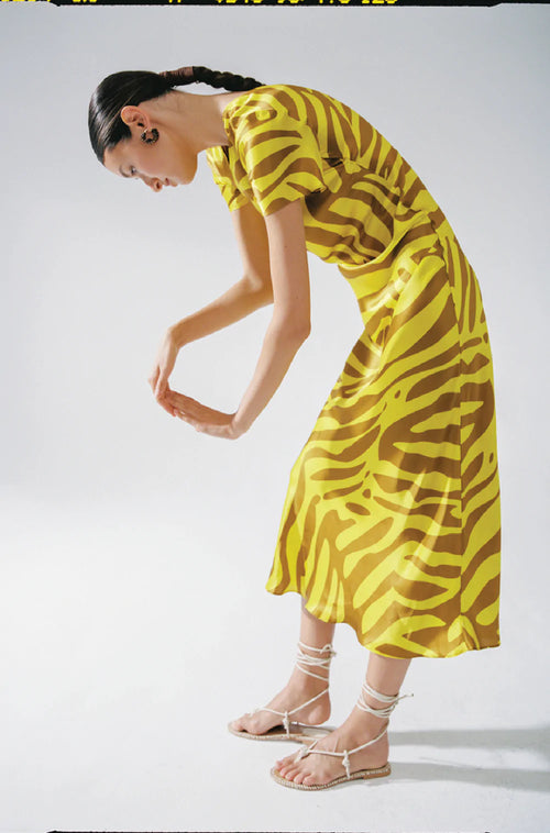 Short Sleeve Bias Dress Tiger Matisse