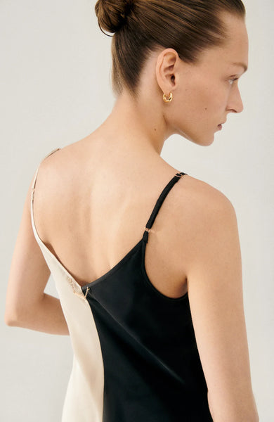 Two Tone Dress Hazelnut/ Black