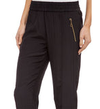 Soft Zip Pant- Sherry