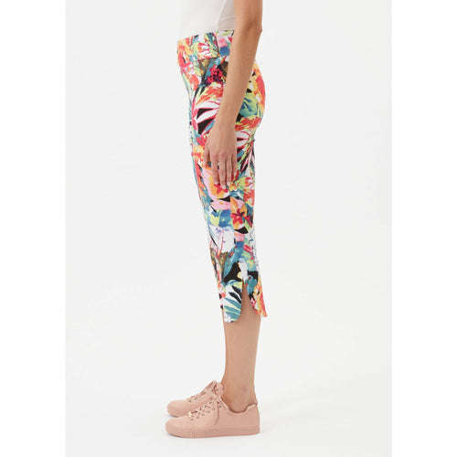 Peal Slit Slim Pant- Tropical