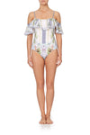 Off Shoulder Frill One Piece- Beach Shack